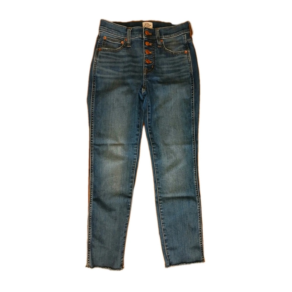 J.CREW Women's Jeans Size 25 9" Vintage Straight‎ Leg Blue Mid-Rise 9' #297C